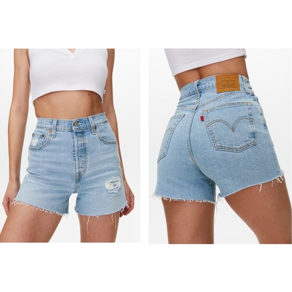 Levi's Pants - NEW Levi's Ribcage Denim Jean High Rise Shorts Tango Pulse Size 24